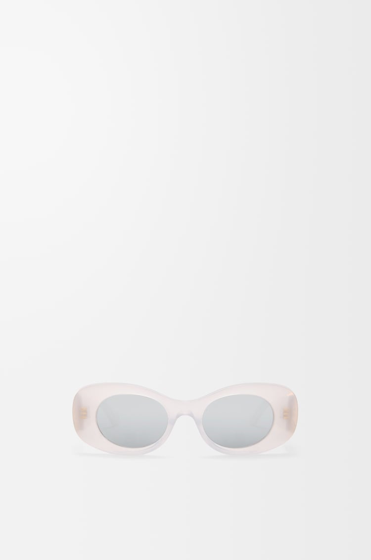 LOEWE 斜面橢圓形 Maxi Anagram 太陽眼鏡 白色