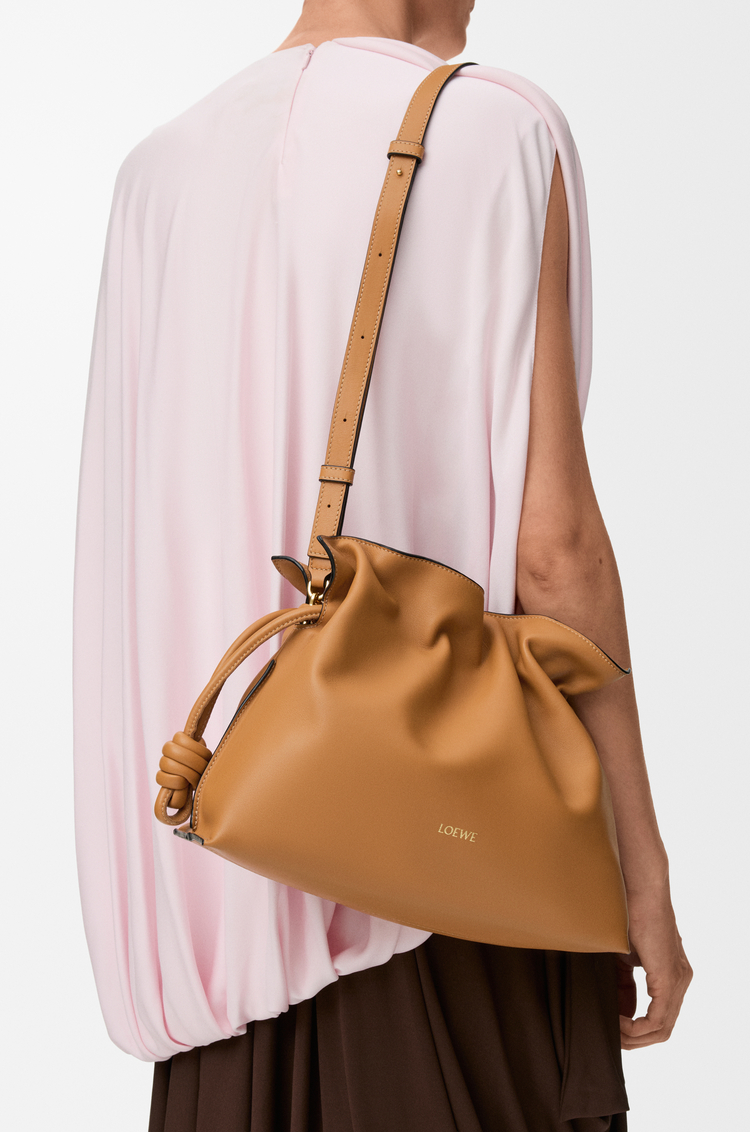 LOEWE Medium Flamenco clutch in nappa calfskin Warm Desert