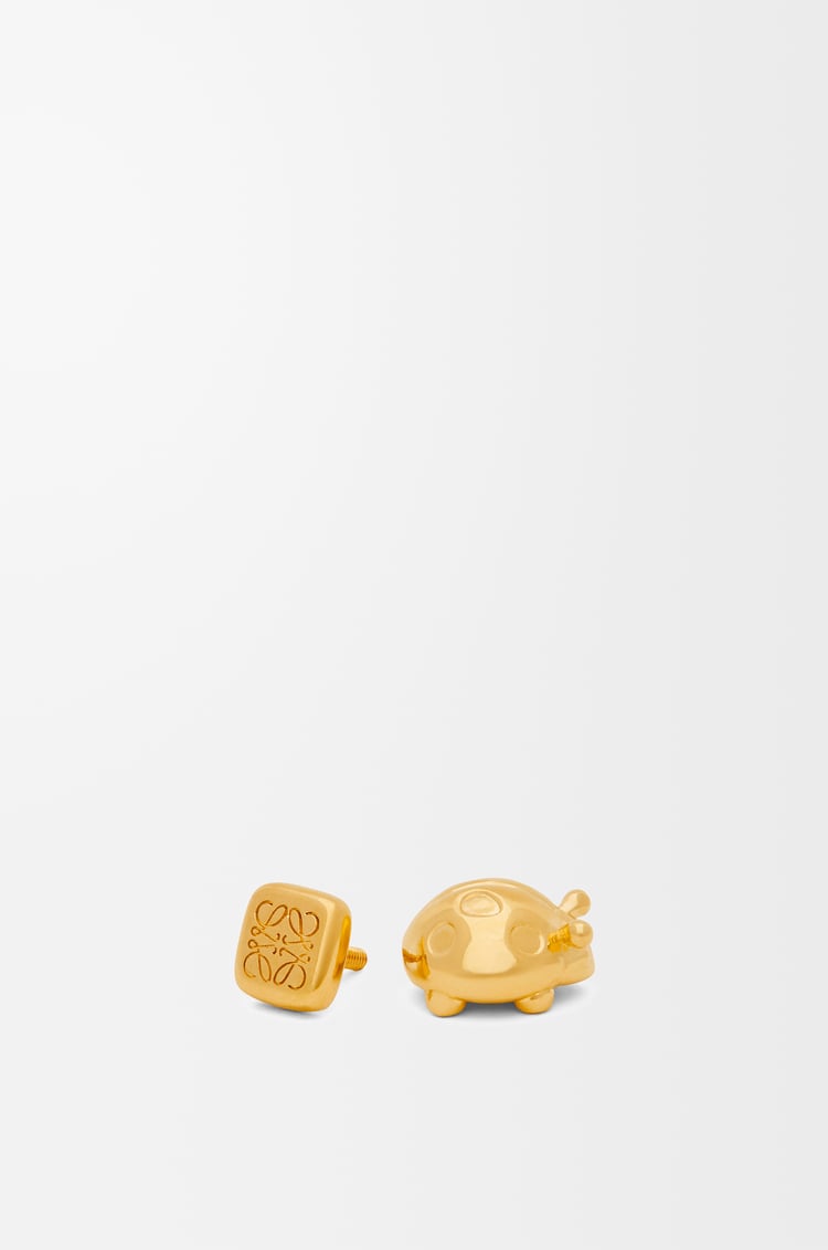 LOEWE Ladybug pin in brass Gold