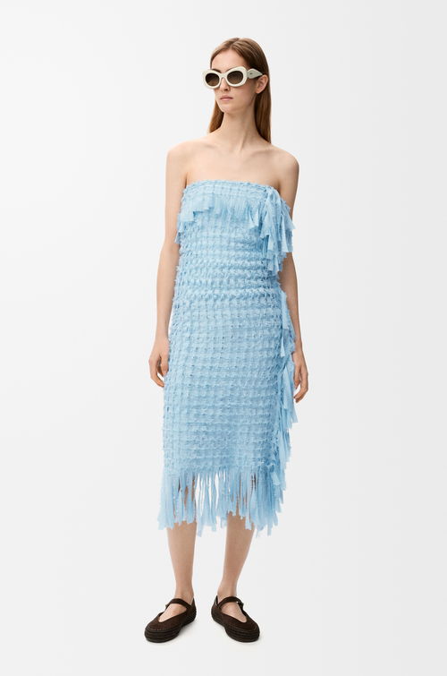 LOEWE Dress in silk Light Blue