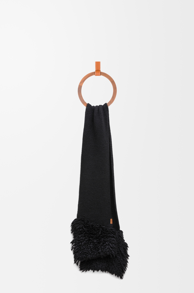 LOEWE Scarf in alpaca blend Black