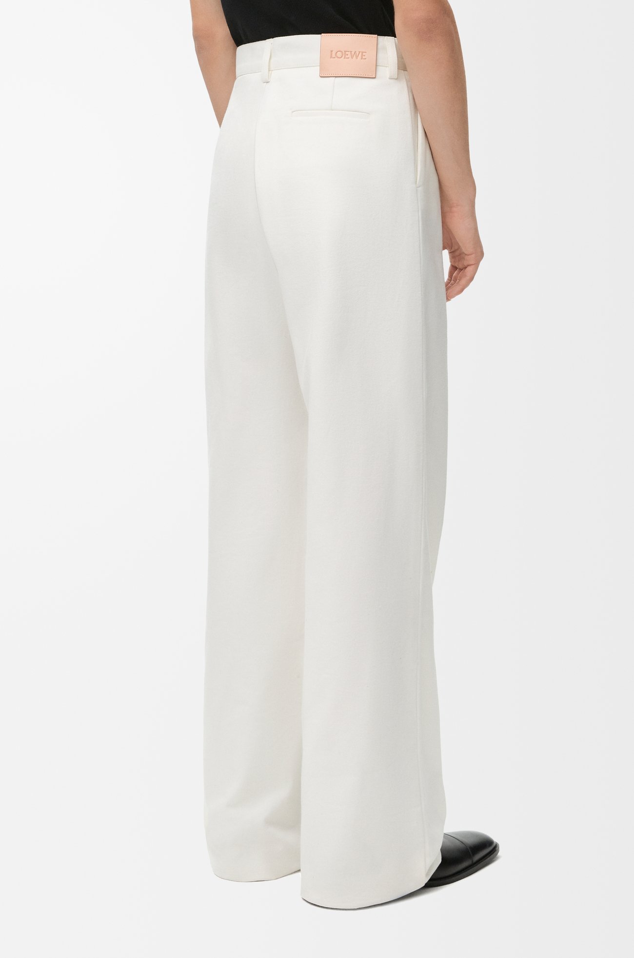 LOEWE Pleated trousers in denim White plp_rd