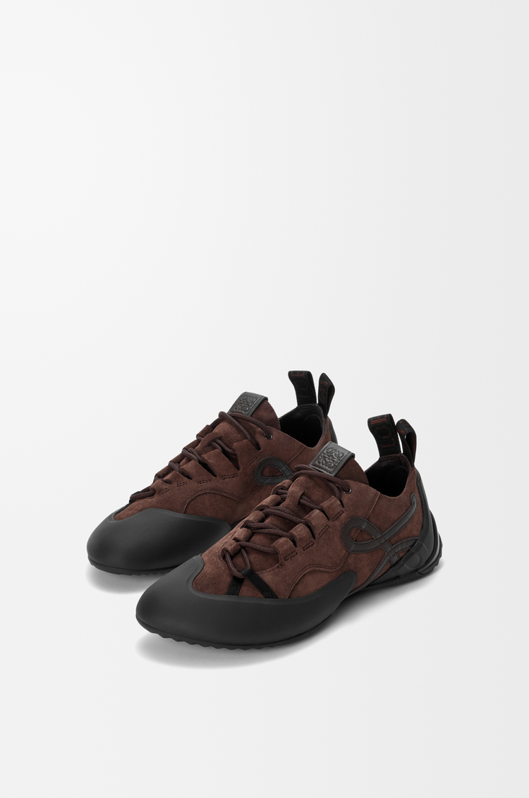 LOEWE グリップ スニーカー（スエードカーフ） Dark Brown/Dark Brown