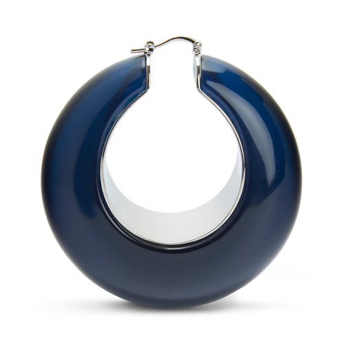 LOEWE LOOP EARRINGS Dark Navy Blue