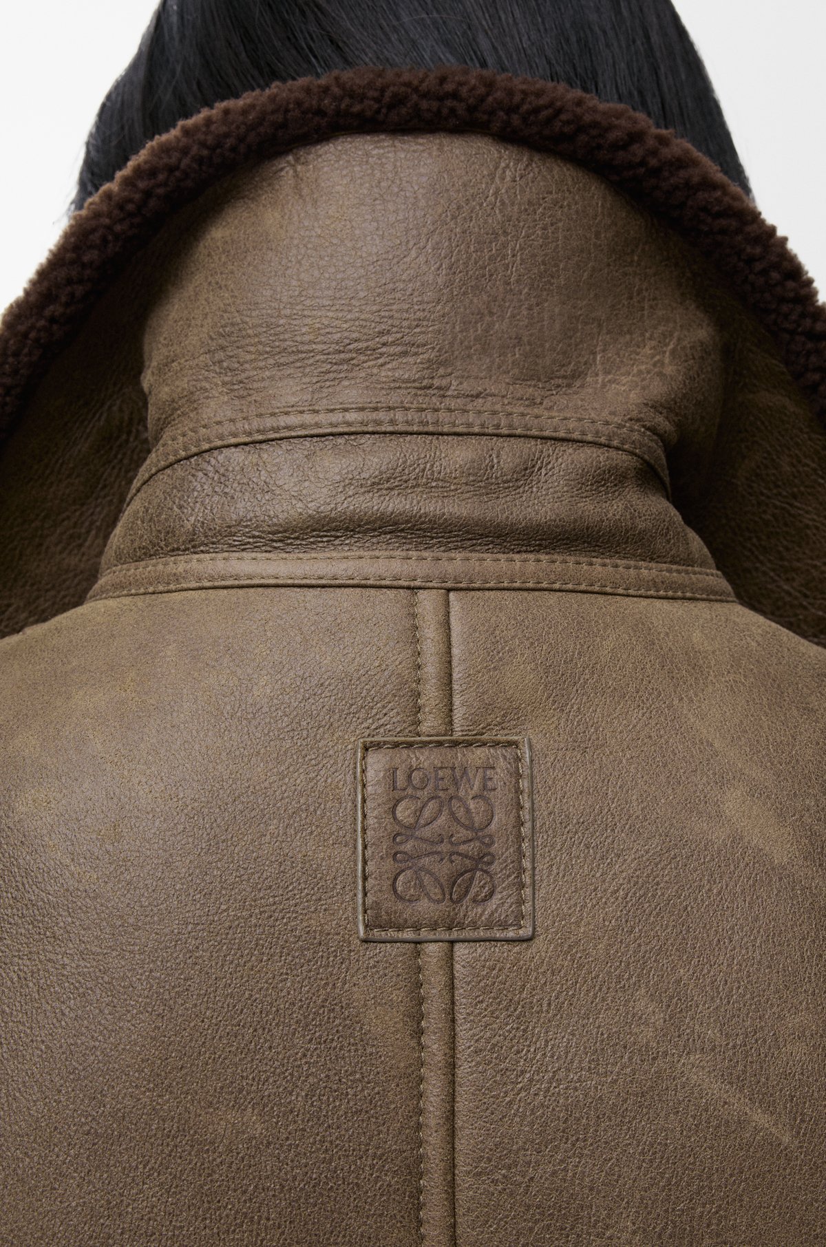 Jacket in shearling Green - LOEWE APAC official website