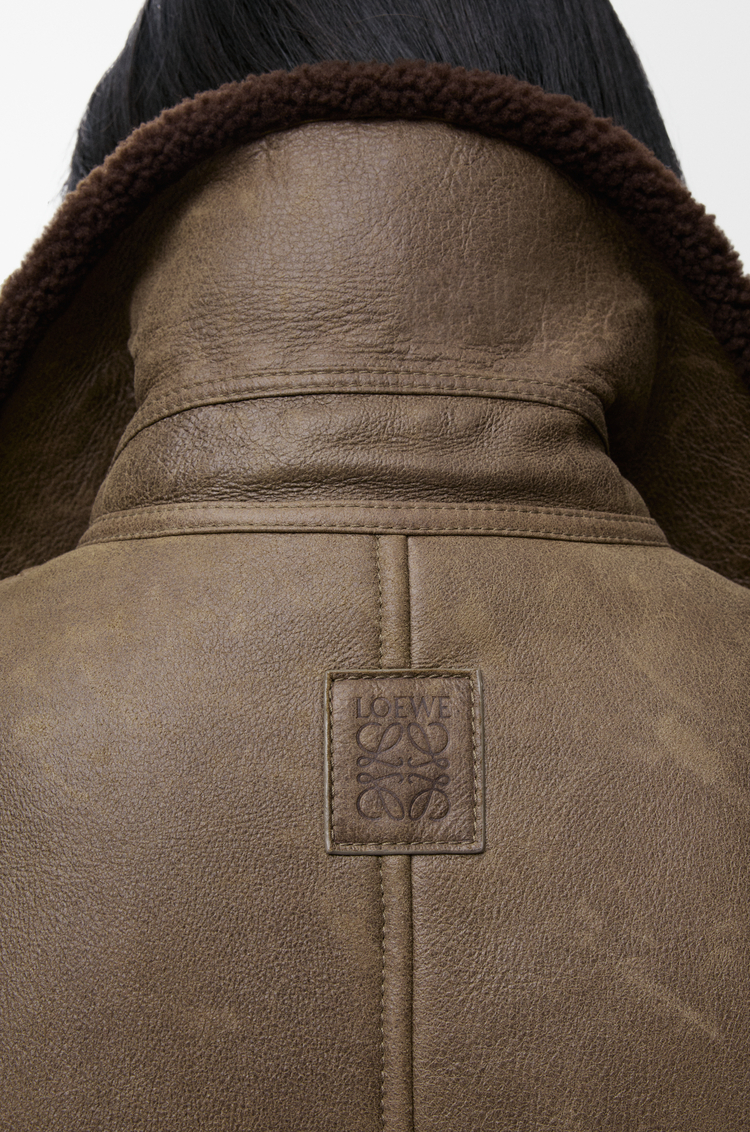 LOEWE 剪羊毛夹克 灰绿色