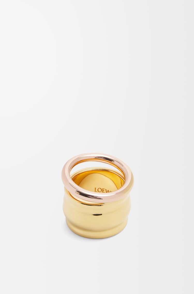 LOEWE Anillo Nappa Knot en plata de ley Oro/Oro Rosa