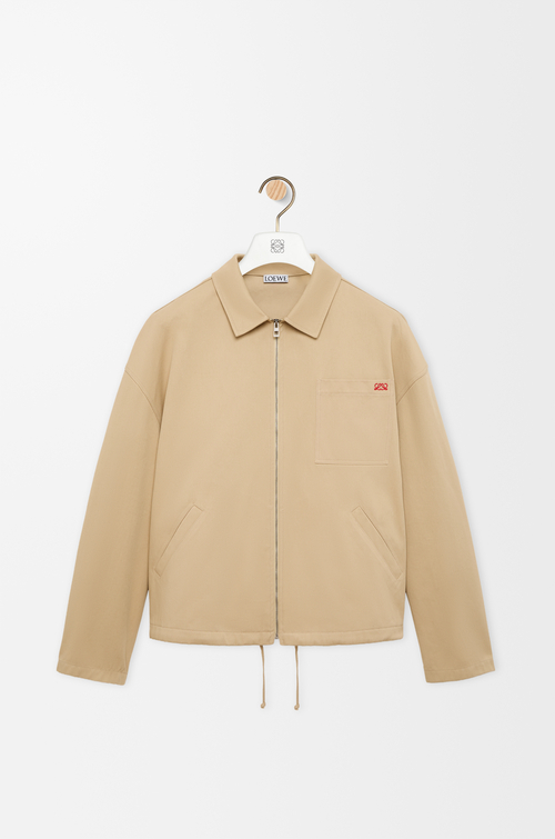 LOEWE Zip-up jacket in cotton Beige