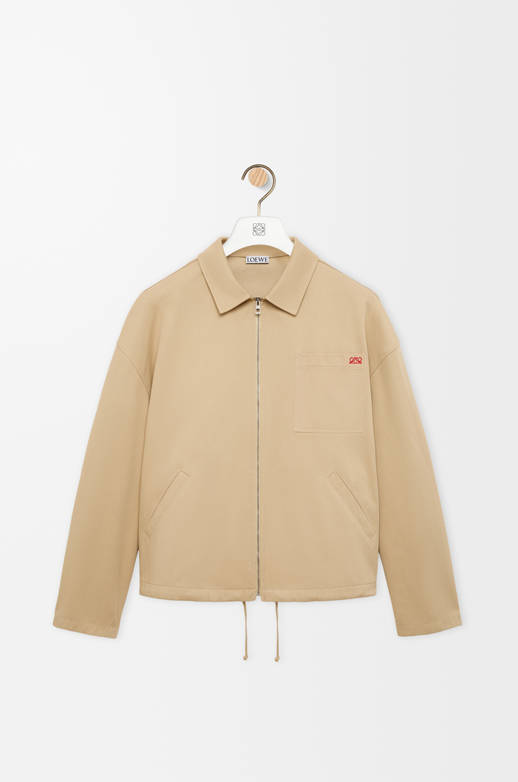 LOEWE Zip-up jacket in cotton Beige