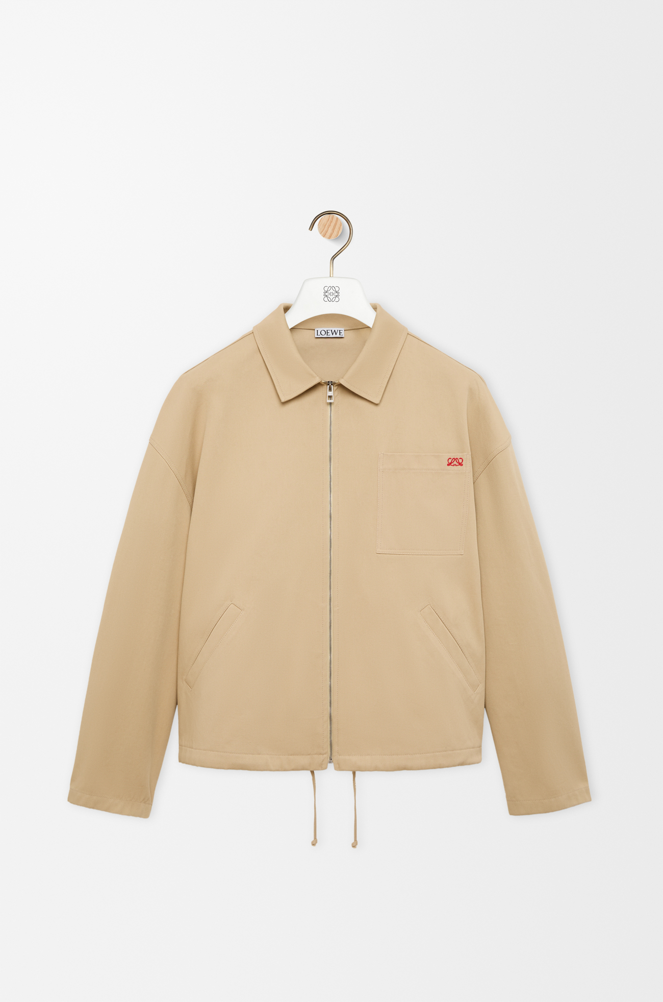 LOEWE Zip-up jacket in cotton Beige