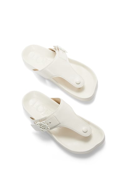 LOEWE Ease toe post sandal in goatskin White plp_rd