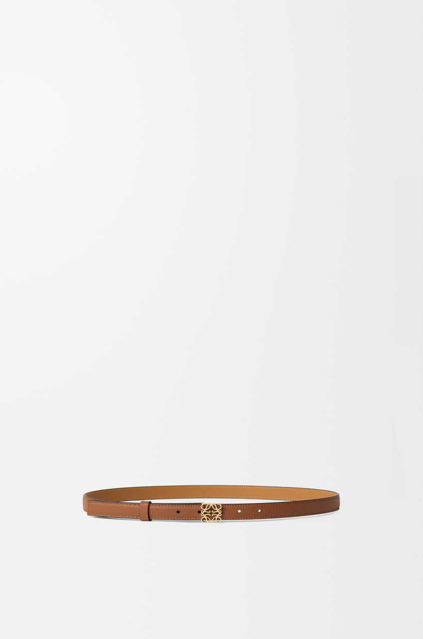 Anagram belt in pebble grain calfskin