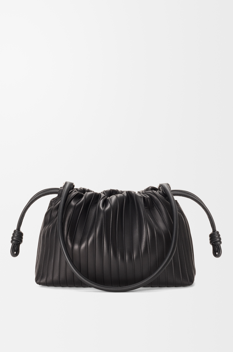 LOEWE フラメンコ プリーツ パース ミディアム（ナパラム） ブラック