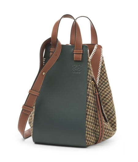 LOEWE ハンモックツイードミディアムバッグ Cypress/Tan LOEWE ハンモックツイードミディアムバッグ Cypress/Tan all
