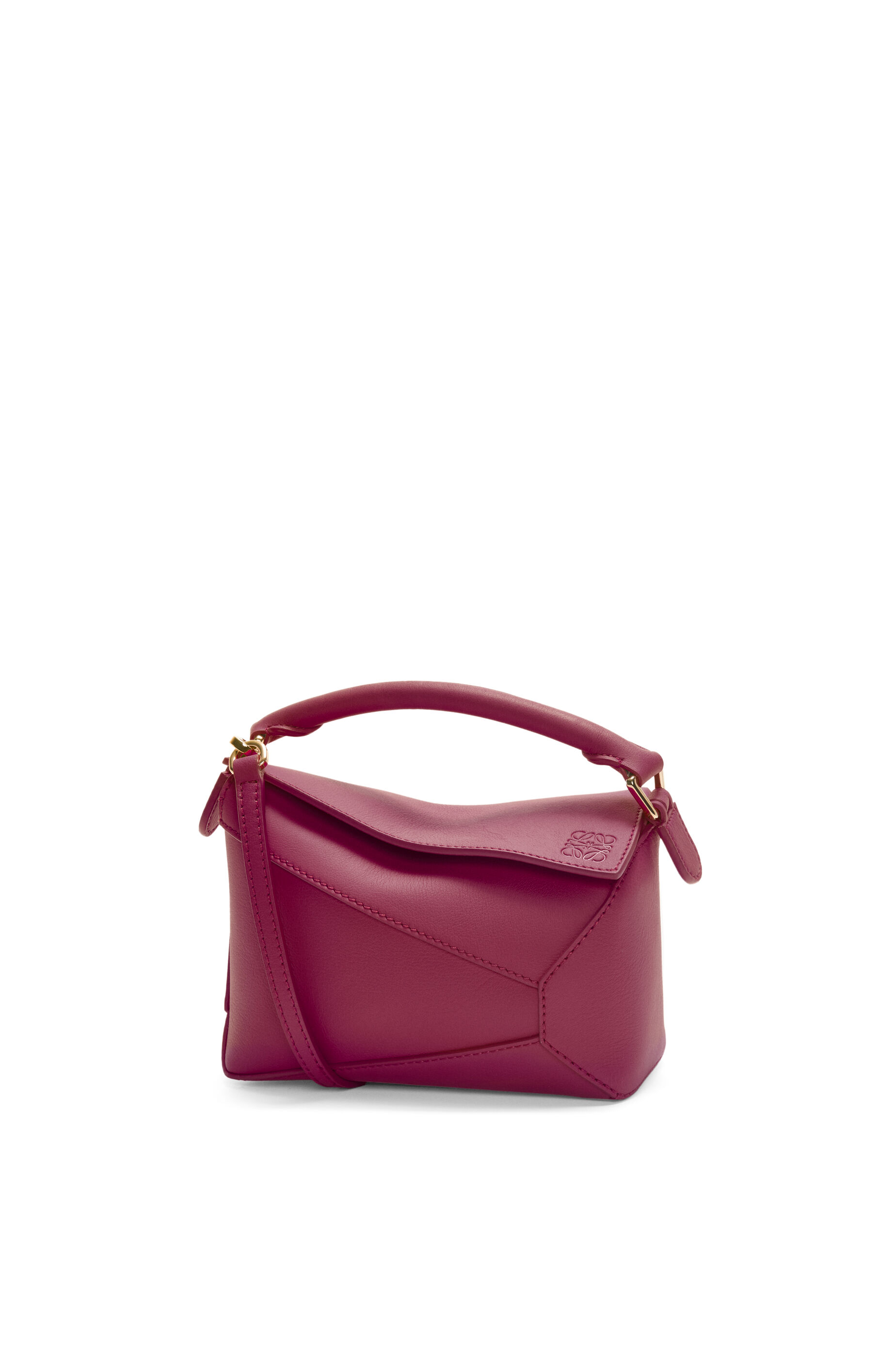 Mini Puzzle bag in classic calfskin Crimson LOEWE