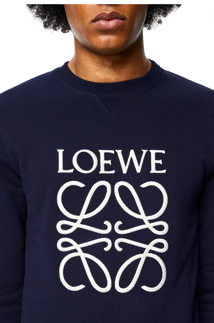 LOEWE Anagram sweatshirt in cotton Navy Blue pdp_rd