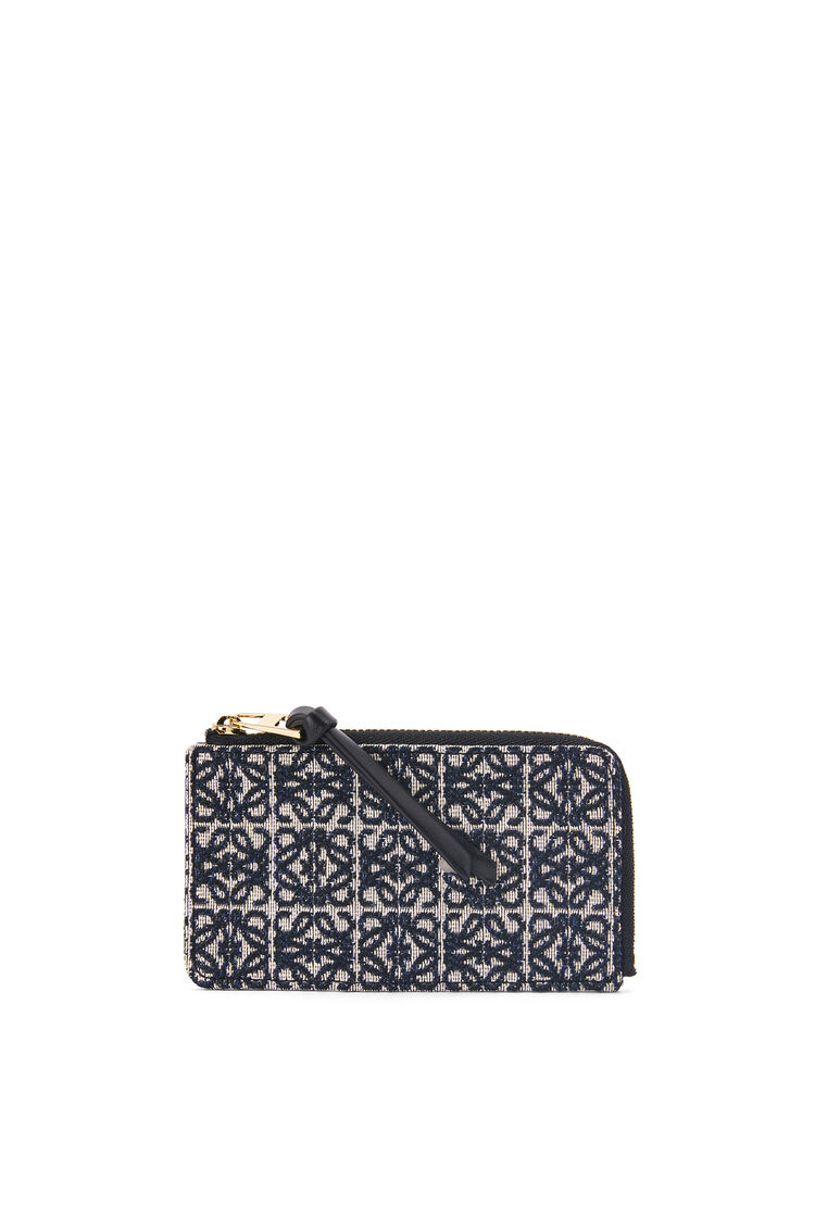 コインカードホルダー（ジャカードカーフ） ネイビー/ブラック LOEWE