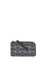 LOEWE Coin cardholder in jacquard and calfskin Navy/Black