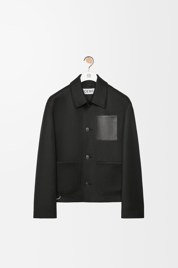 LOEWE Chaqueta Workwear en lana y cashmere Negro