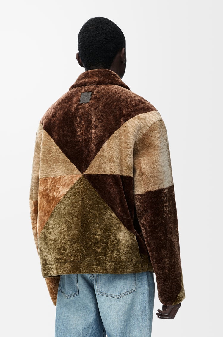 LOEWE Jacket in shearling Cognac/Multicolor