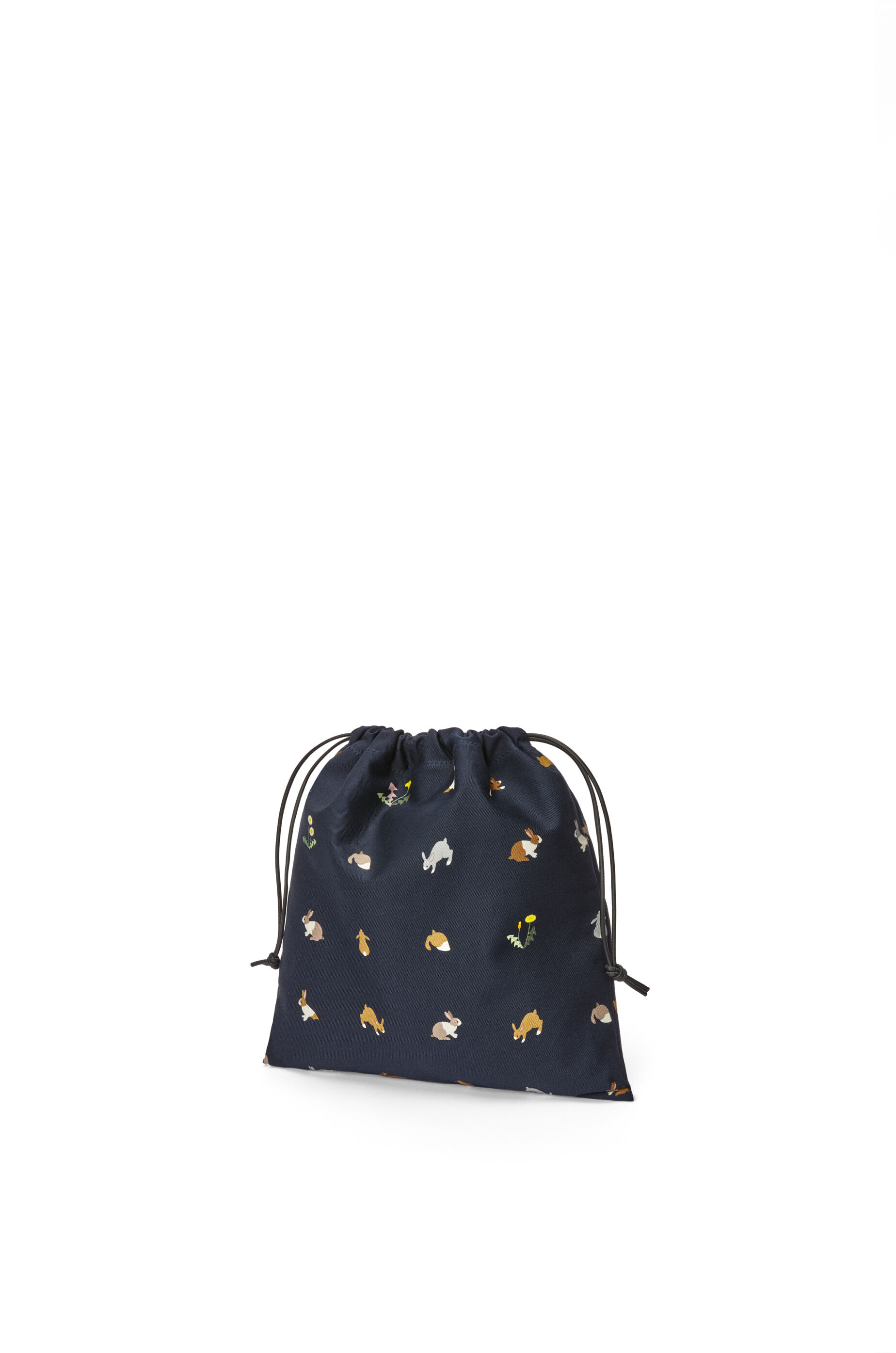 うさぎ ドローストリング ポーチ スモール（キャンバス） ディープネイビー - LOEWE