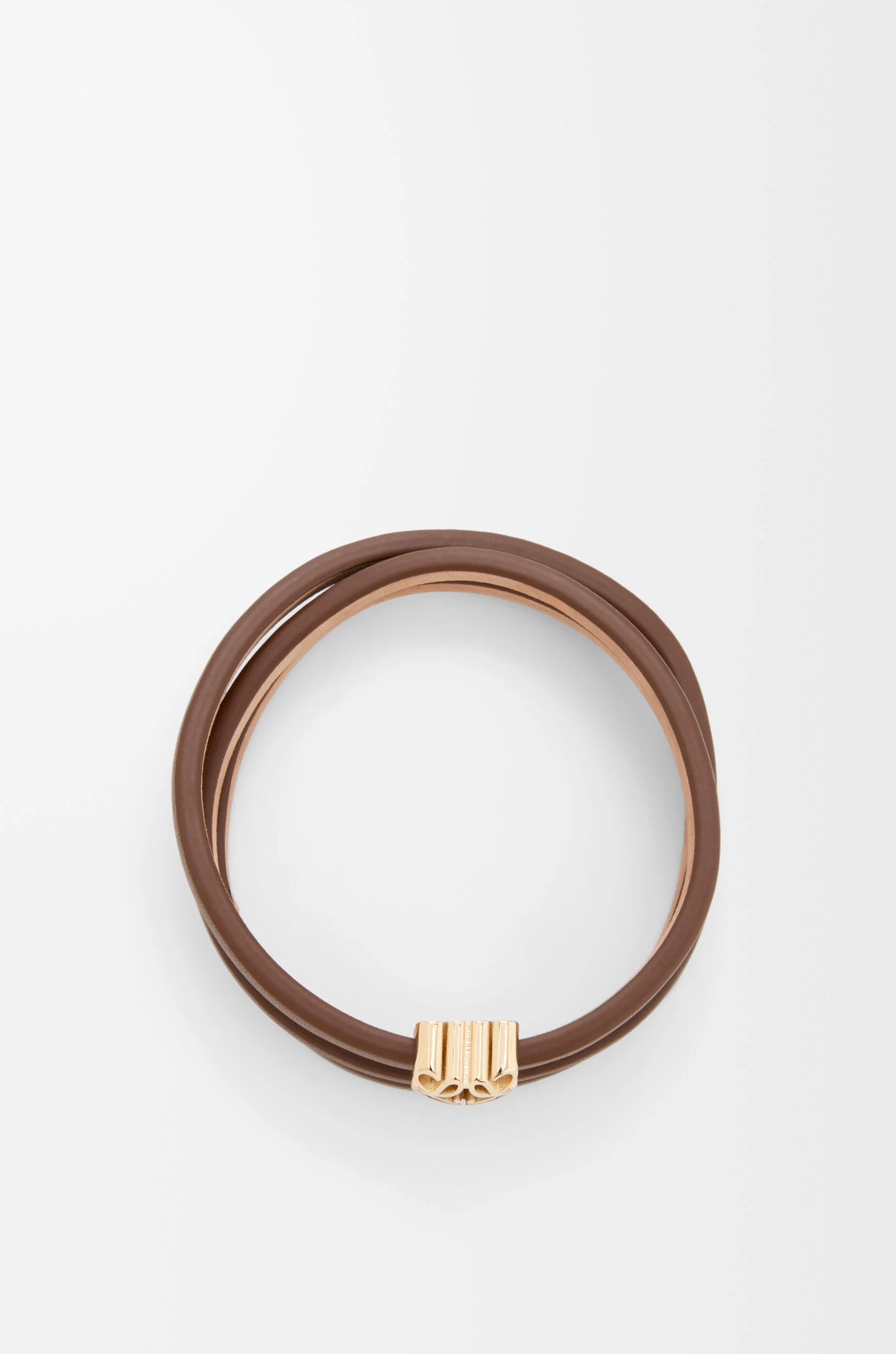 アナグラム ボンベ ツイスト ブレスレット（カーフ） ブラウン - LOEWE