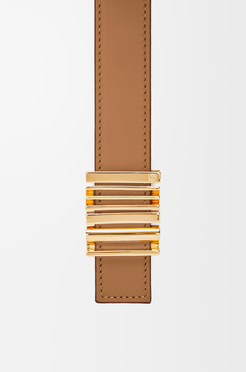 LOEWE Cinturón gráfico LOEWE en piel de ternera Roble/Dorado plp_rd
