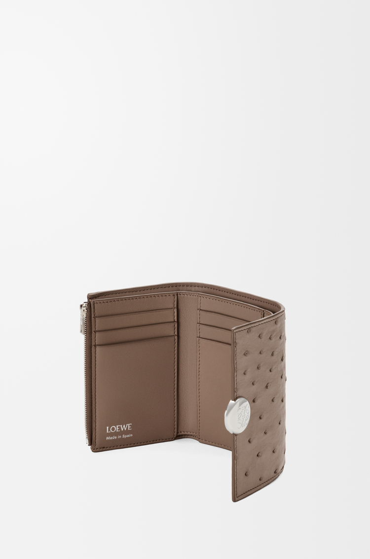 LOEWE ペブル バーティカル ウォレット スモール（オーストリッチ） ダークトープ