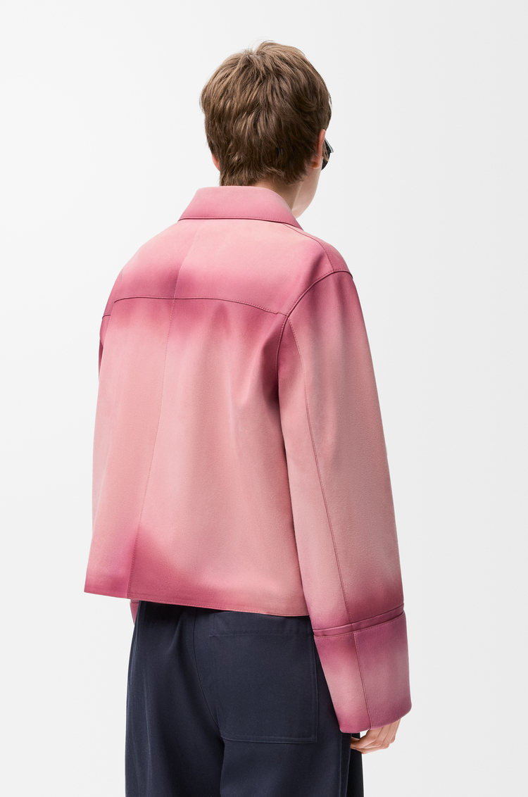 LOEWE Turn-up jacket in suede lambskin Pink