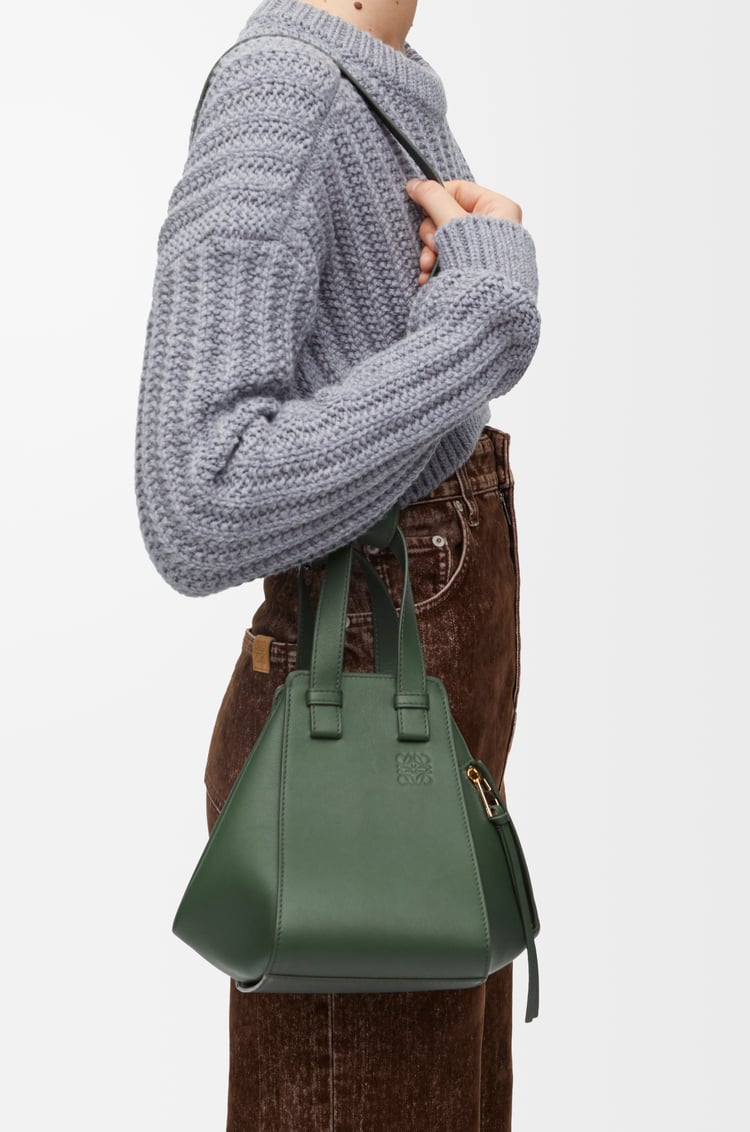 LOEWE Compact Hammock bag in classic calfskin Bottle Green