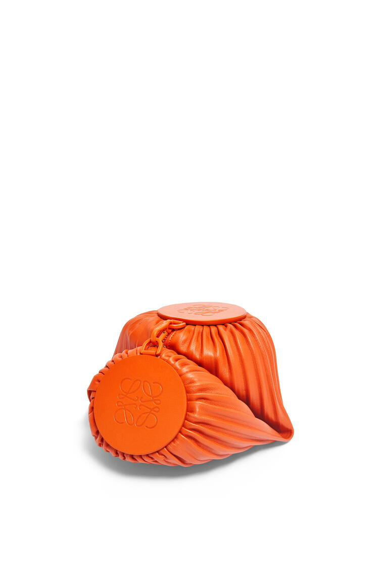 LOEWE Bracelet Pouch en napa plisada Naranja