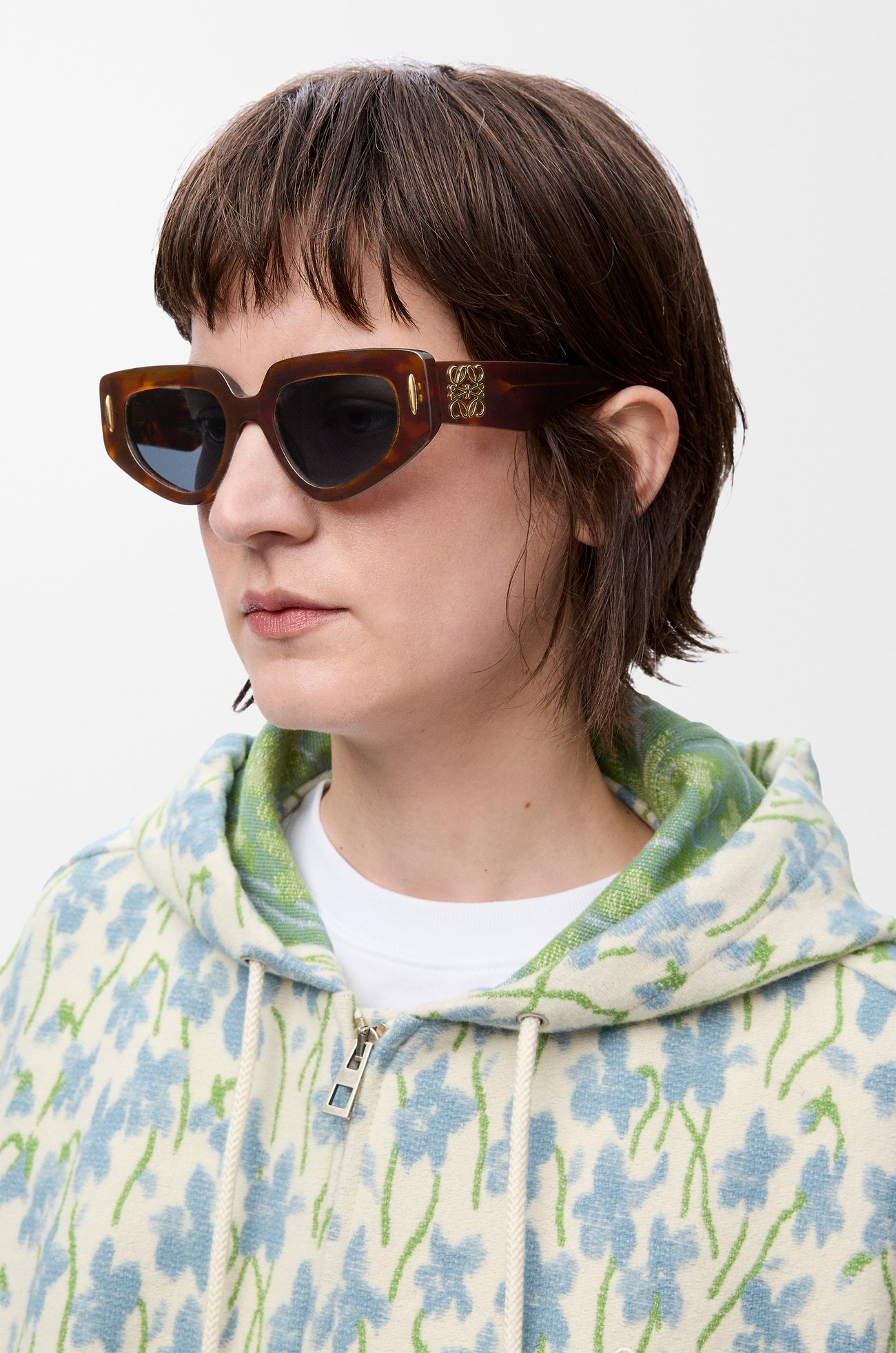LOEWE バタフライ スクリーン サングラス スモール フレームドハバナ