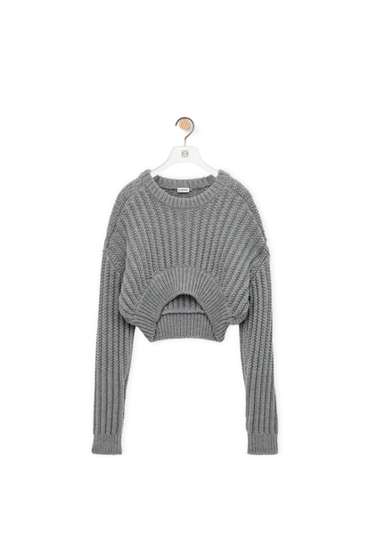 LOEWE Cropped sweater in wool Grey