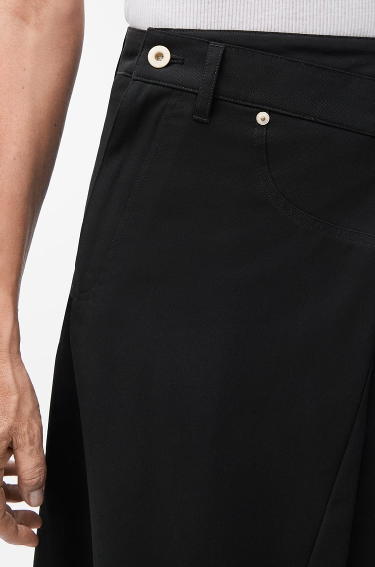 LOEWE Deconstructed skirt in cotton Black