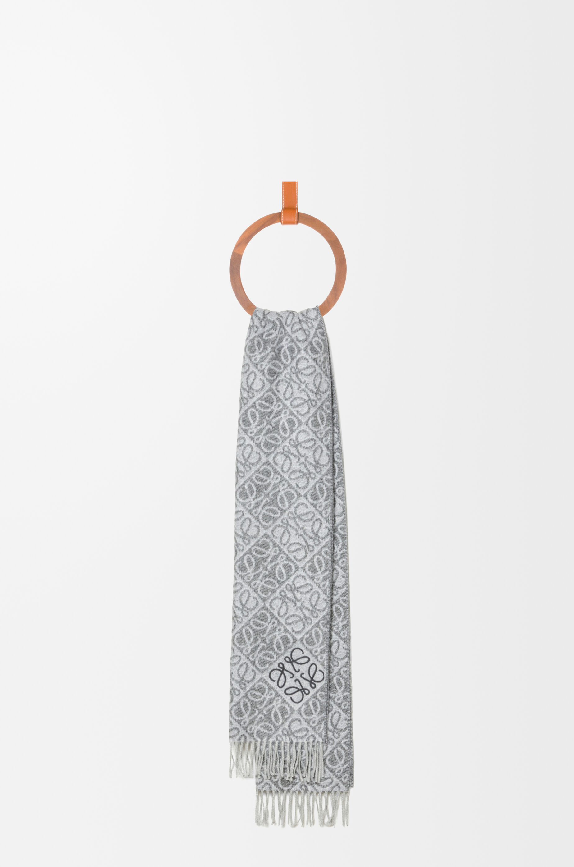 アナグラム スカーフ（ウール&カシミヤ） グレー - LOEWE 