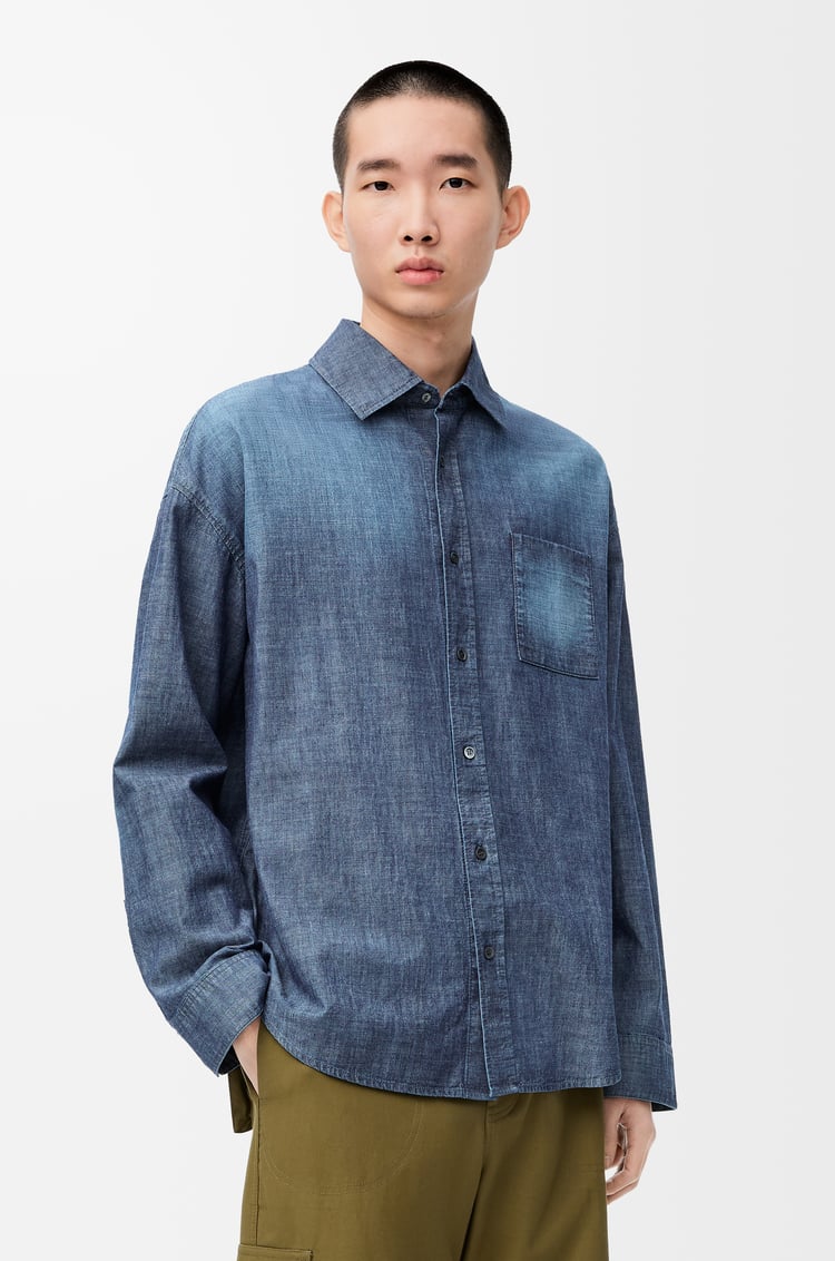 LOEWE Camisa en algodón Azul Lavado