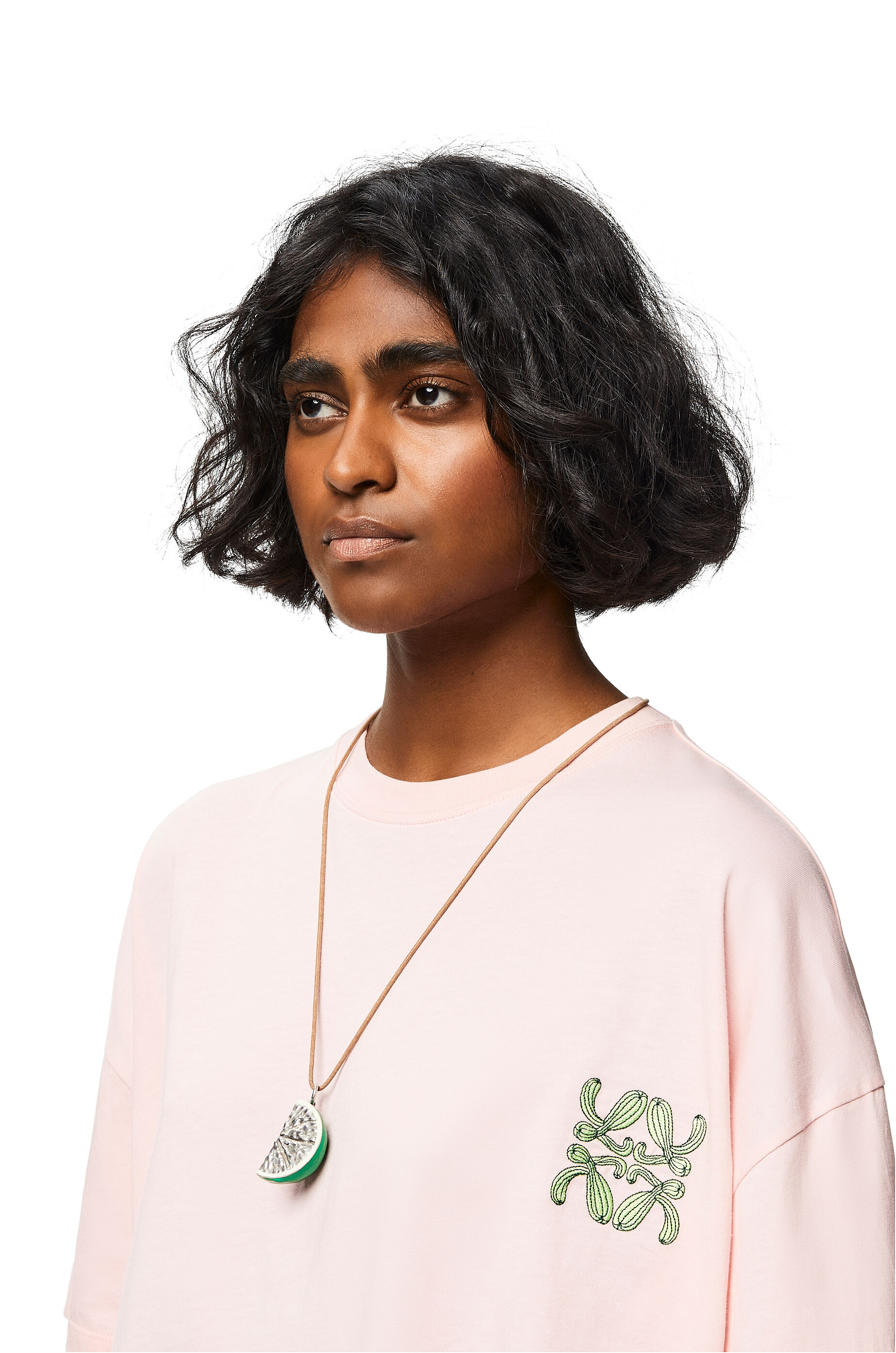 Lime necklace in sterling silver and enamel Silver LOEWE
