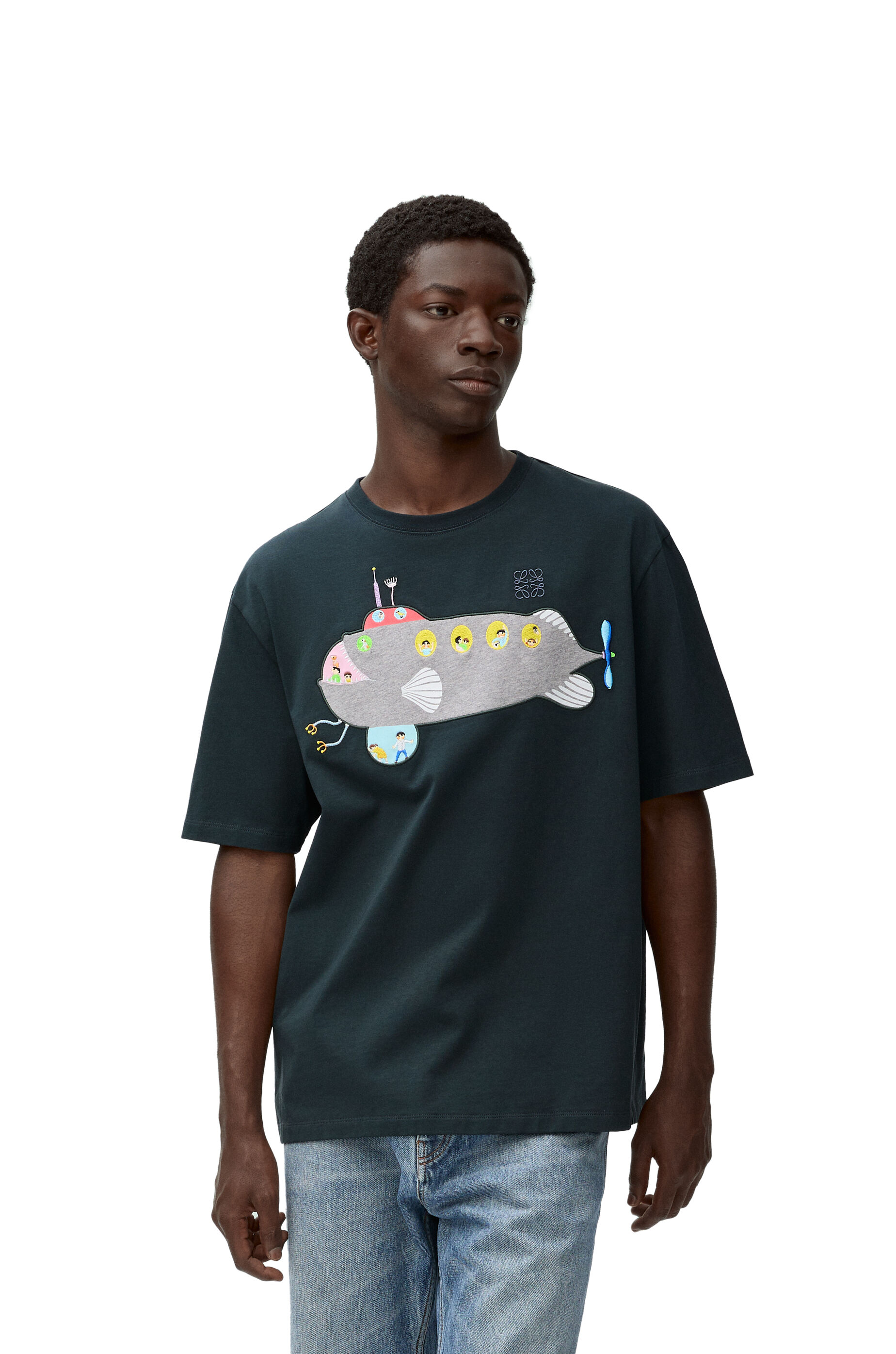 ルーズフィット Tシャツ（コットン） ダークグリーン - LOEWE