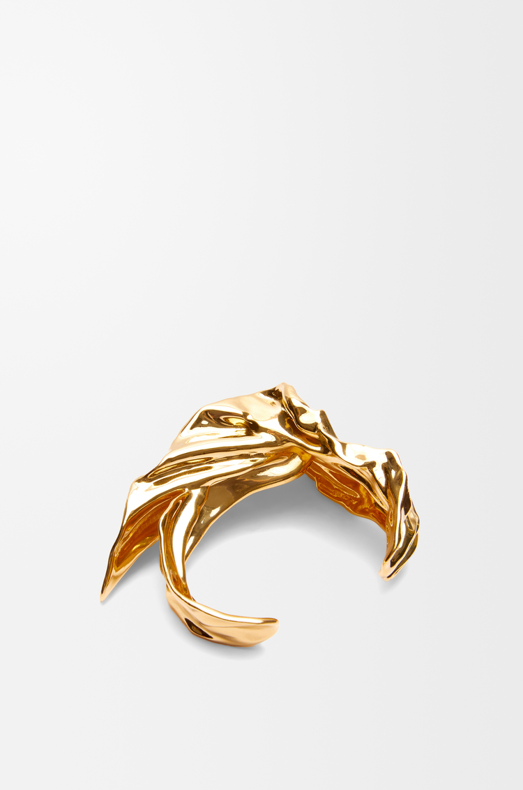 LOEWE Brazalete Pleated Fan en plata de ley Dorado