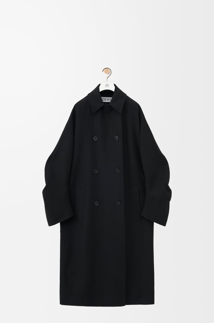 LOEWE Abrigo en lana y cashmere Negro