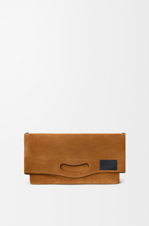 LOEWE Bolso Bob folded tote en ante Tabaco