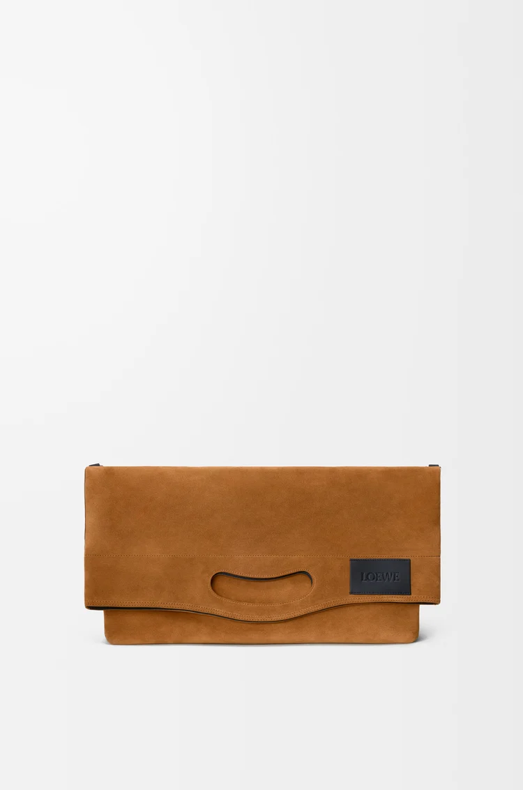 LOEWE Bolso Bob folded tote en ante Tabaco