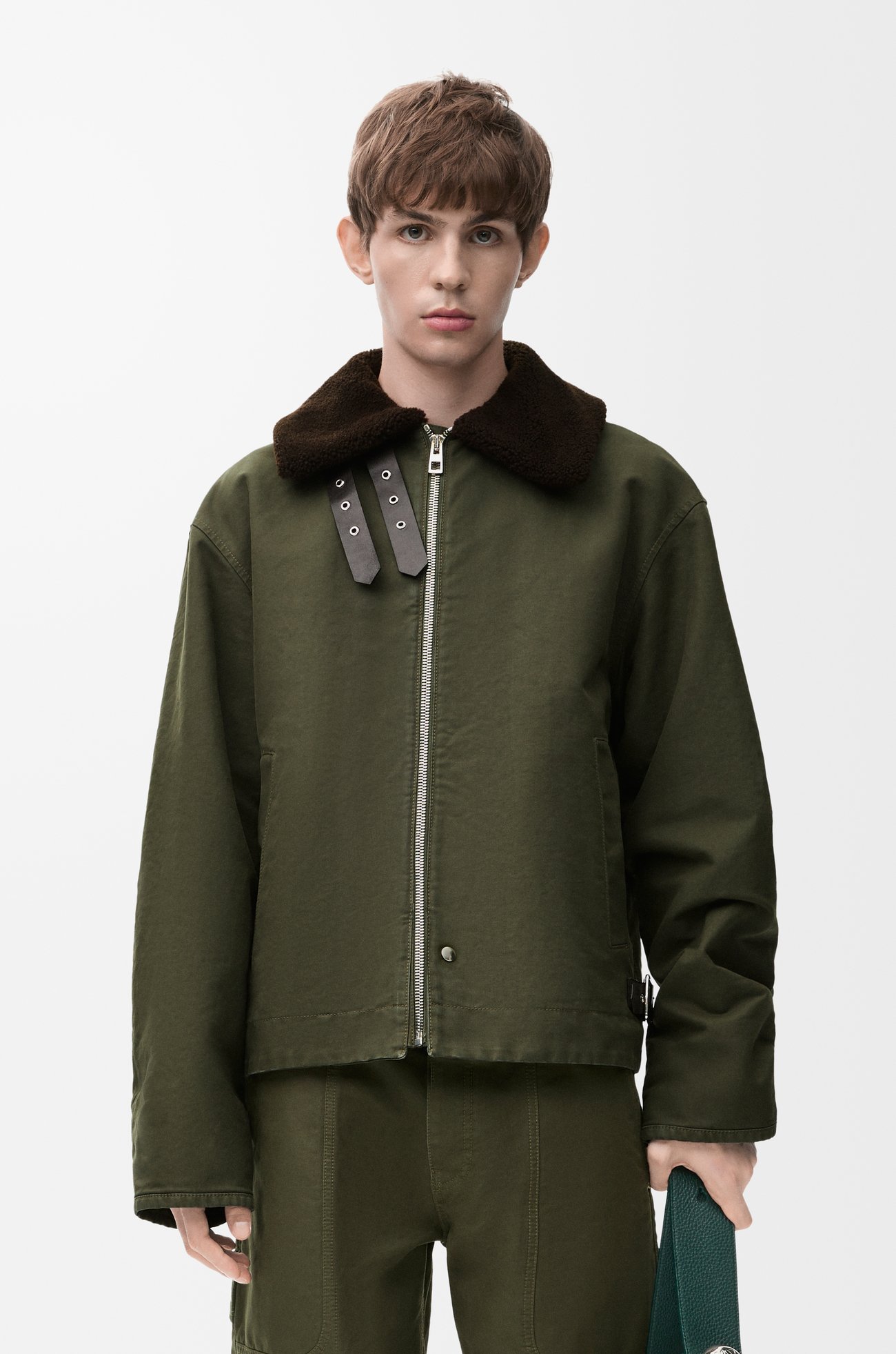 LOEWE Jacket in cotton Khaki Green