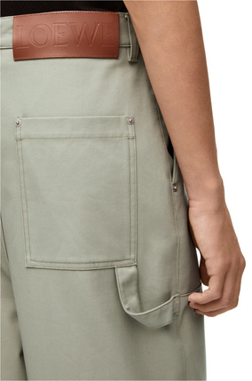 LOEWE Low crotch trousers in cotton Sage