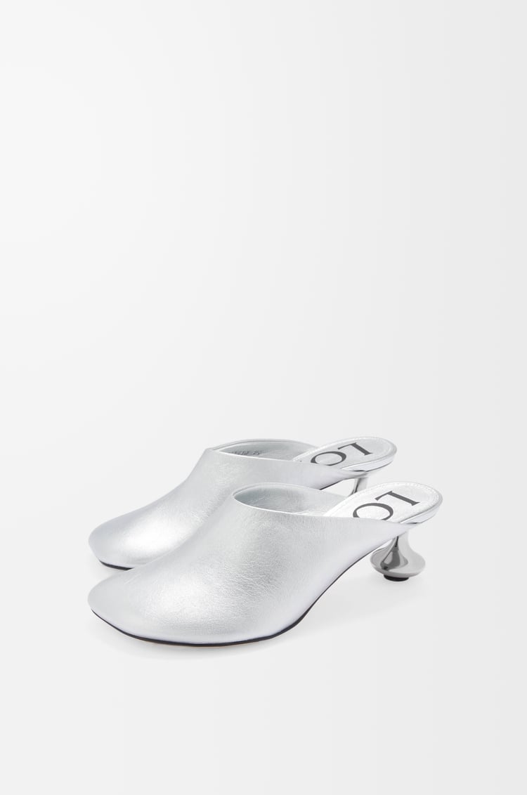 LOEWE Toy mule in laminated lambskin Silver