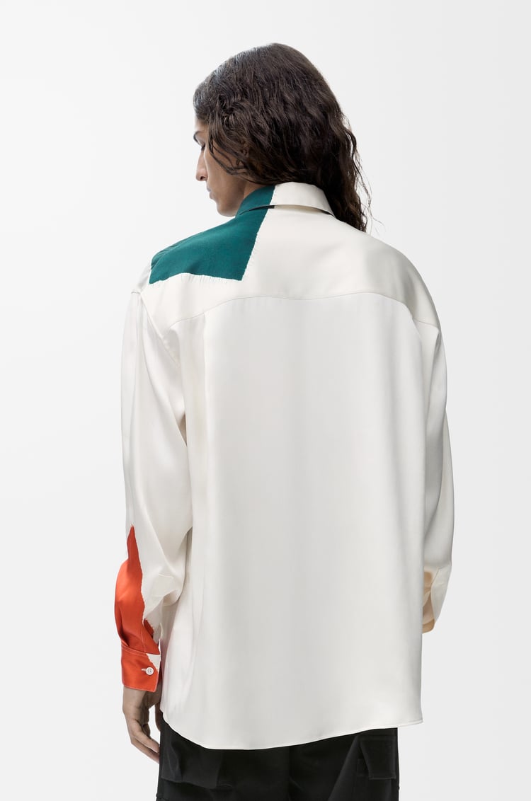 LOEWE シャツ（シルク） White/Green/Orange