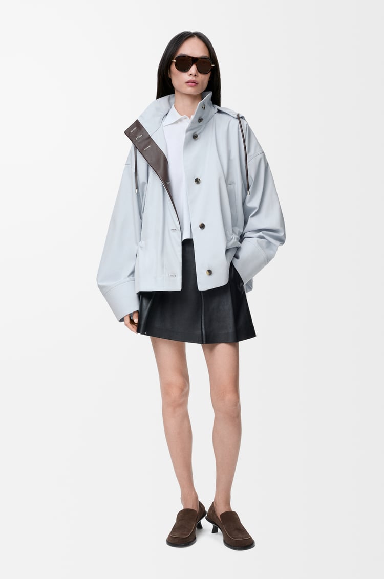 LOEWE フーデッド ジャケット（コットン&シルク） ブルー