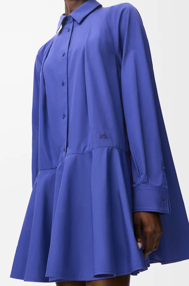 LOEWE Vestido camisero en algodón Azul