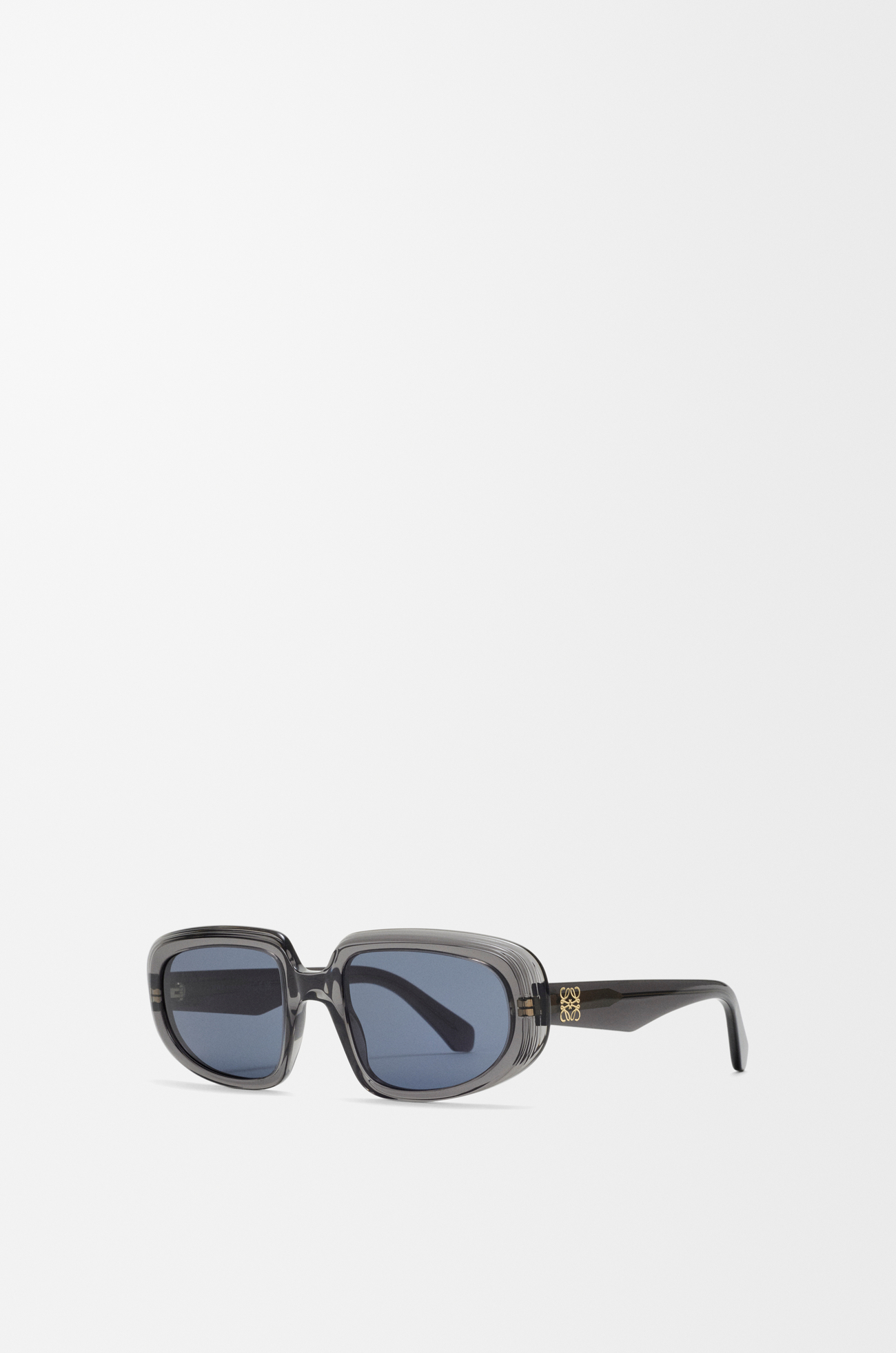 LOEWE Gafas de sol Mini Anagram Steps Rectangular Transparent Asphalt