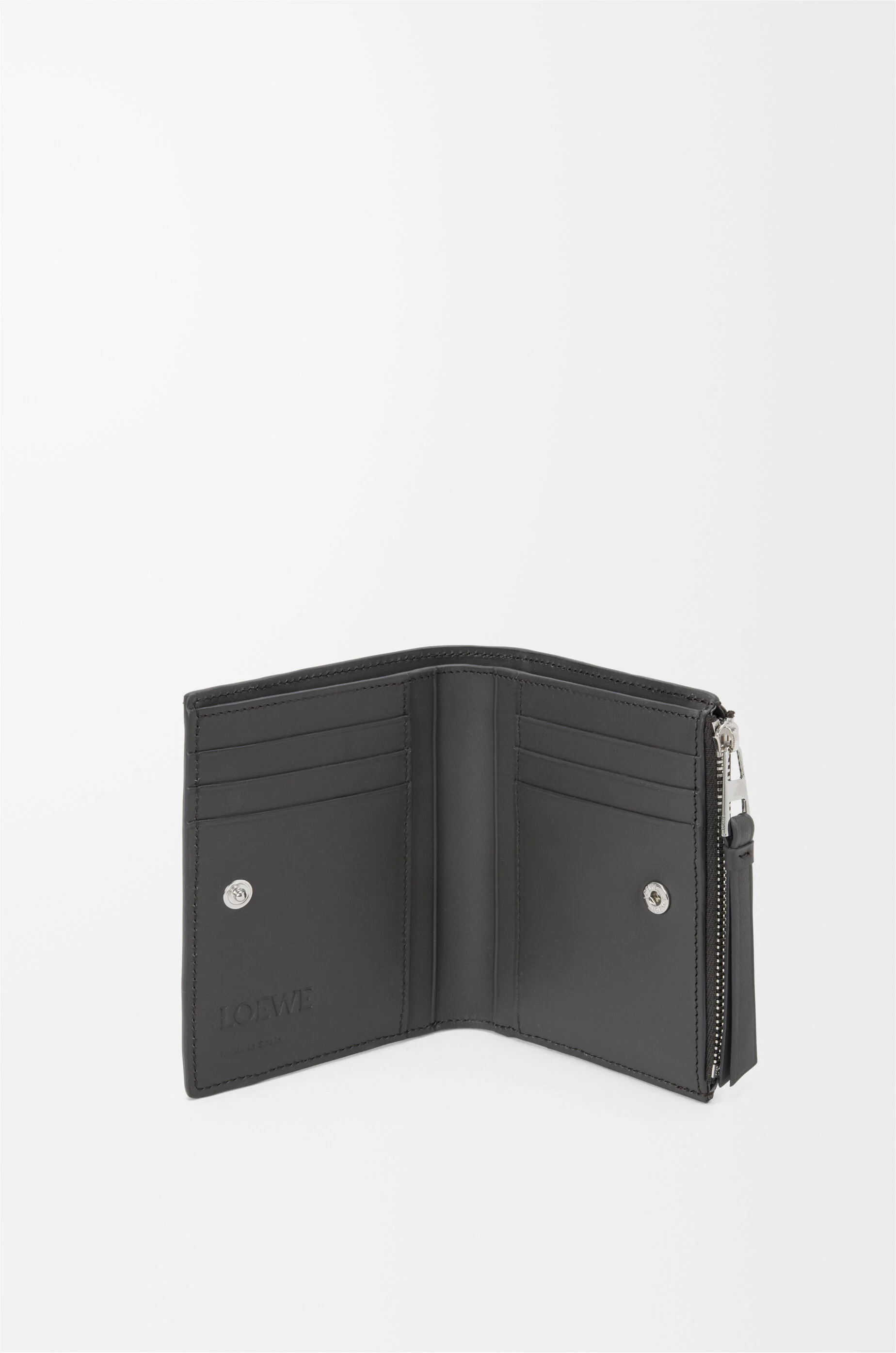 パズル スリム コンパクト ウォレット（クラシックカーフ） パズル スリム コンパクト ウォレット（クラシックカーフ） グレー - LOEWE